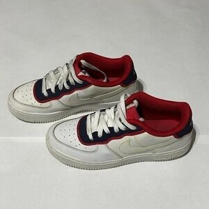 Nike Air Force 1 07 LV8 Obsidian Red Double Layer 2019 Sneakers 6Y SKU238